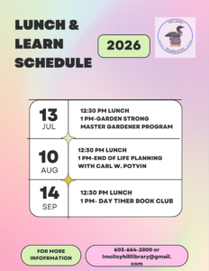 Newest Lunch & Learn Schedule