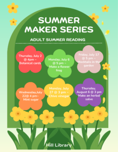 Yellow and Green Floral Illustrated Event Program Flyer